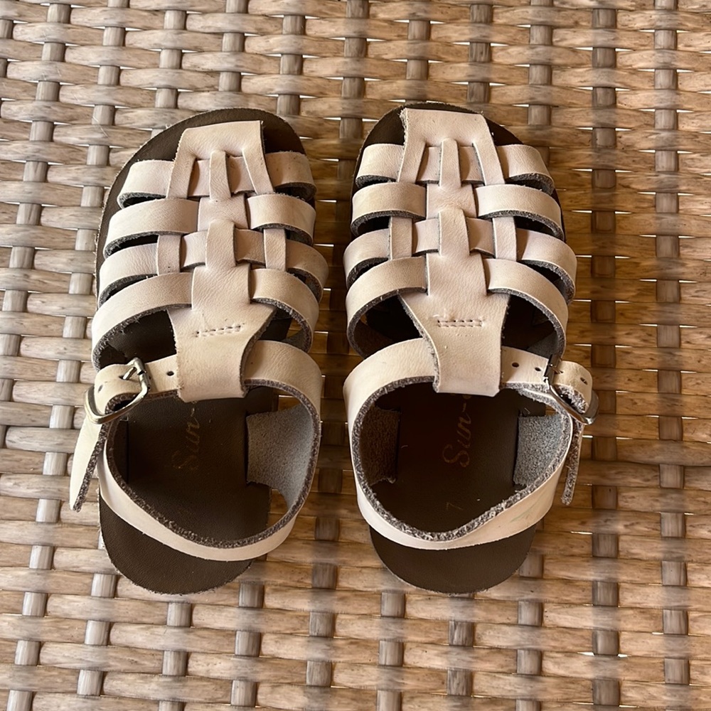 Sun-San Saltwater sandals - sailor size 7 white unisex